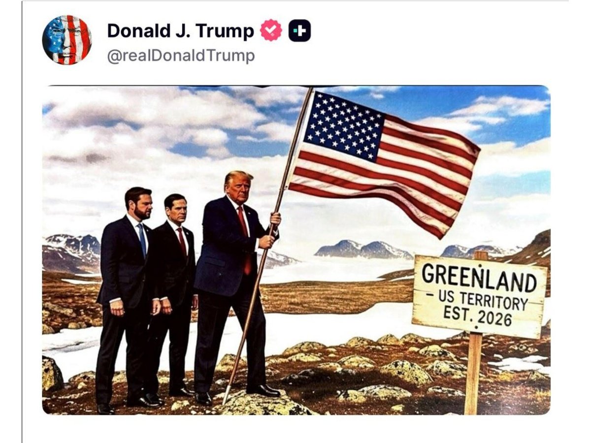 Trump impulsa la anexión de Groenlandia con imágenes de IA antes de su intervención en Davos
