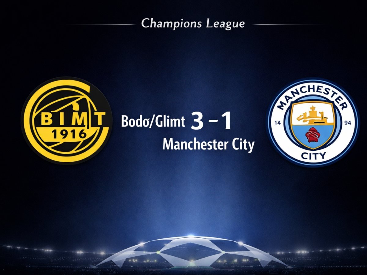 Manchester City complica su pase a octavos de Champions tras derrota en Noruega