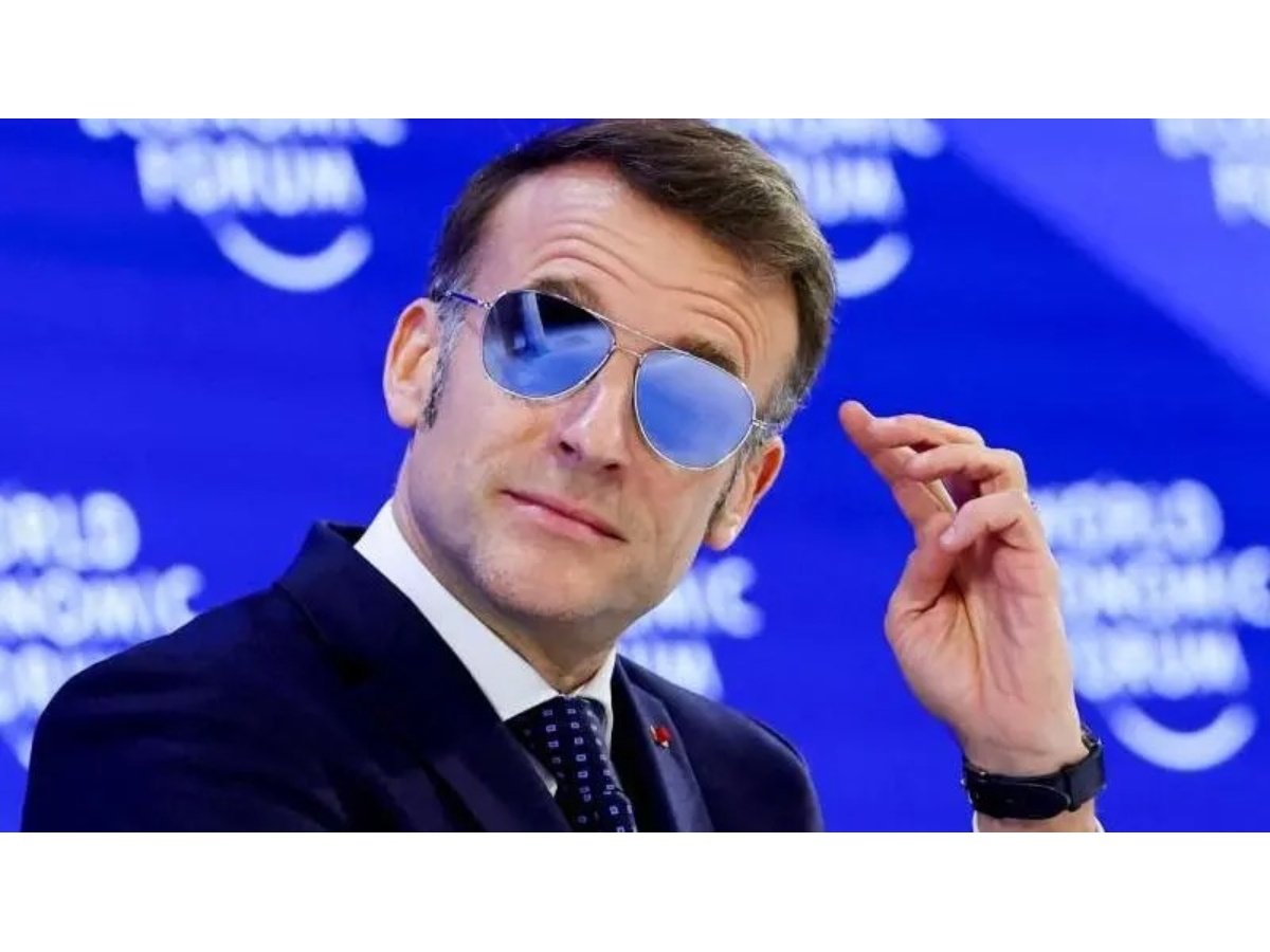 El motivo detrás del uso de gafas de sol de Emmanuel Macron en la cumbre de Davos