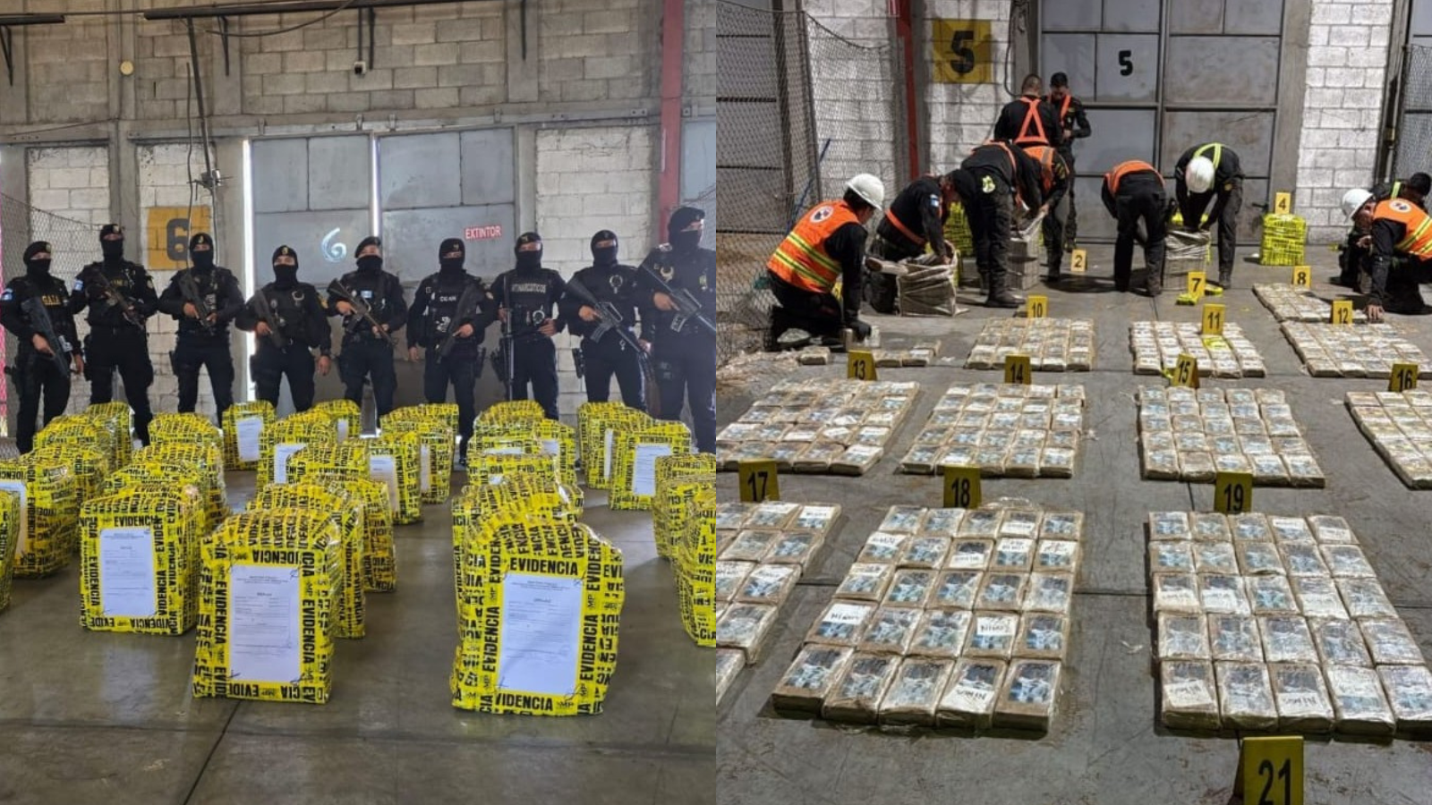 Incautan más de mil paquetes con posible cocaína en dos contenedores en Puerto Quetzal