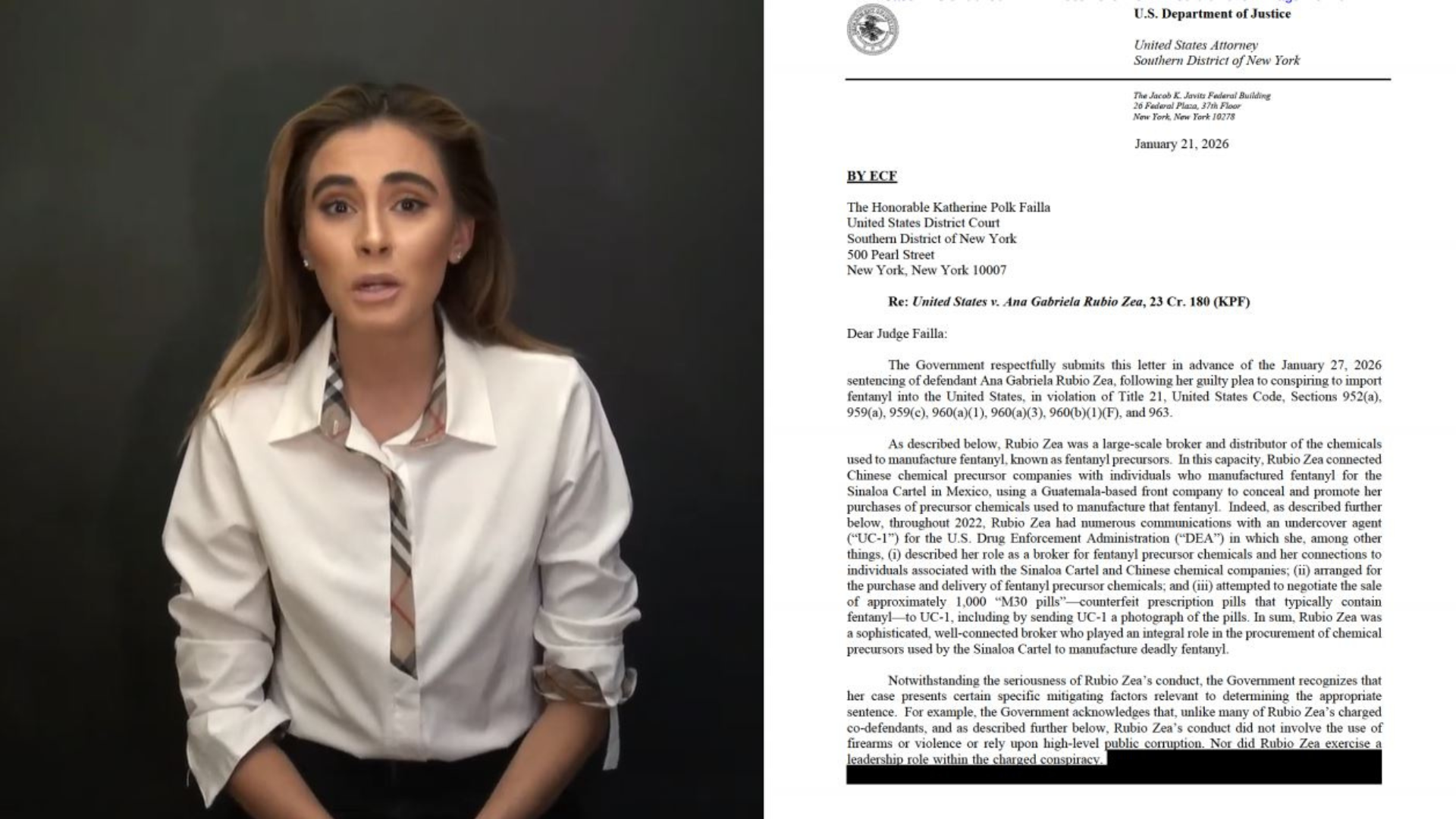 EE. UU. revela comunicaciones que vinculan a \'la Gaby\' en red internacional de fentanilo entre Sinaloa, China y Guatemala