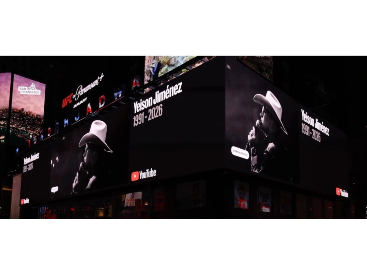 Homenaje en Times Square y Los Ángeles destaca el legado de Yeison Jiménez tras su fallecimiento