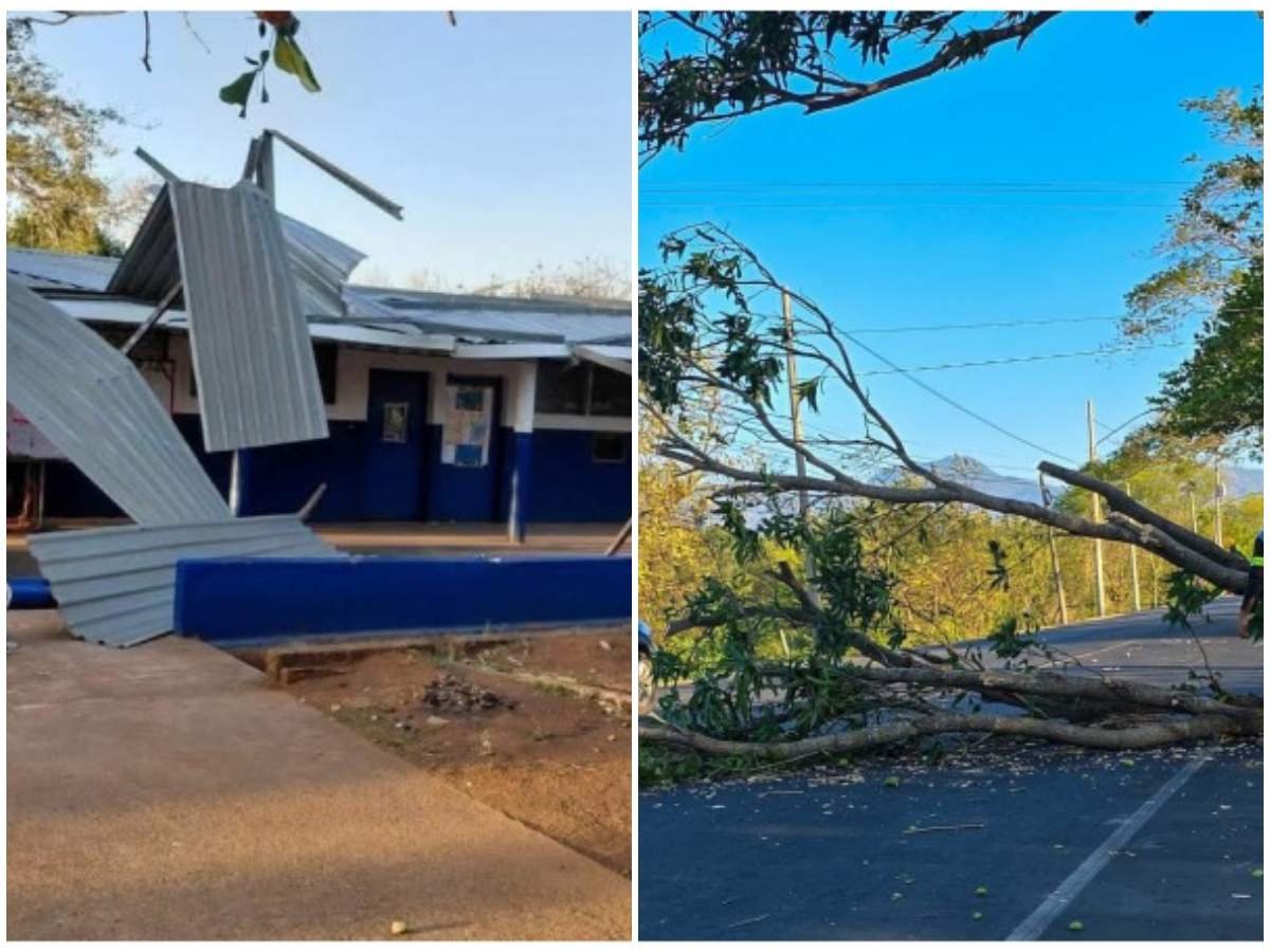 Fuertes vientos causan daños en viviendas, escuelas y vías en varias zonas de El Salvador