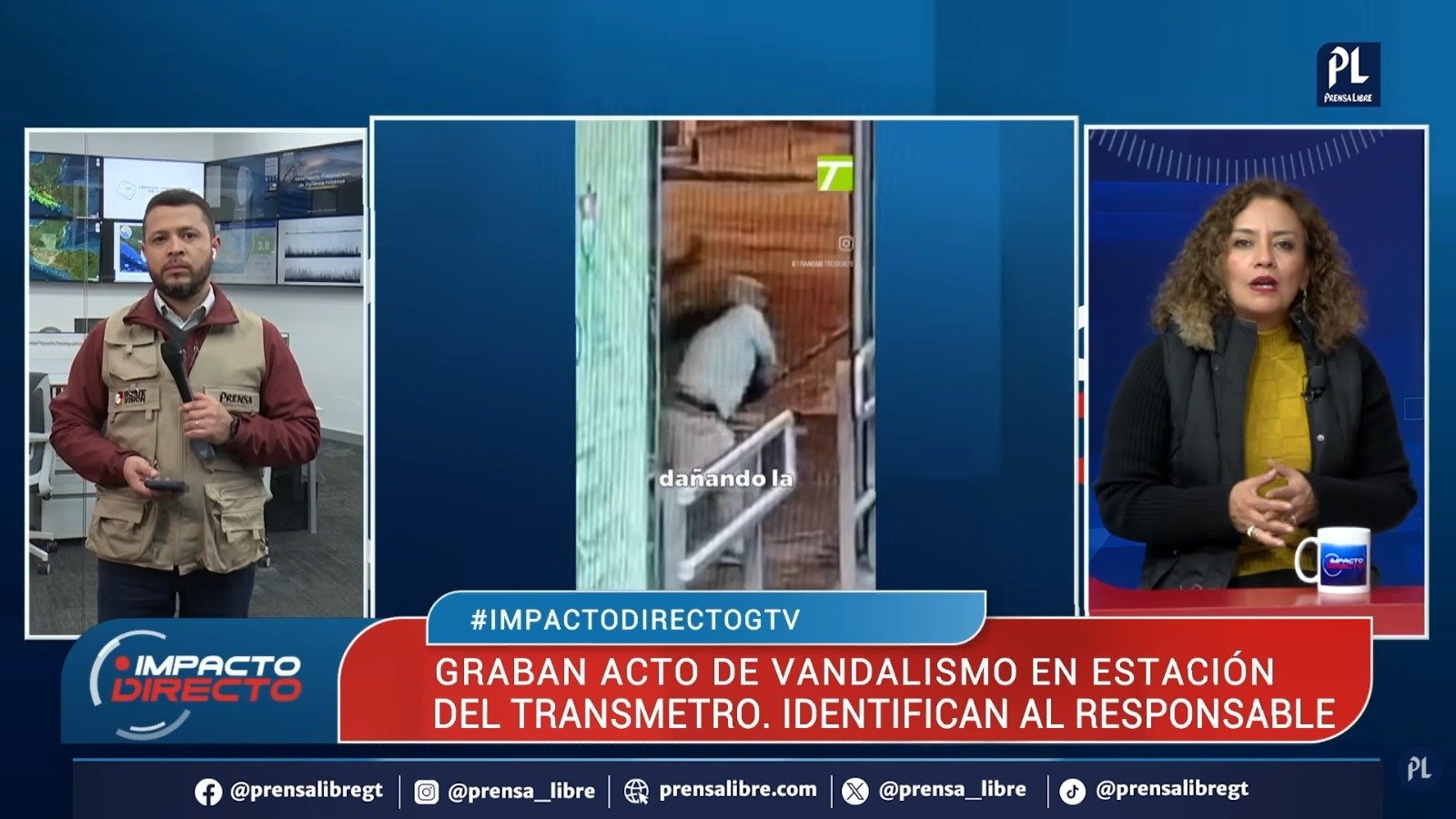 Identifican responsable de vandalismo en estación del Transmetro y advierten daños al pueblo