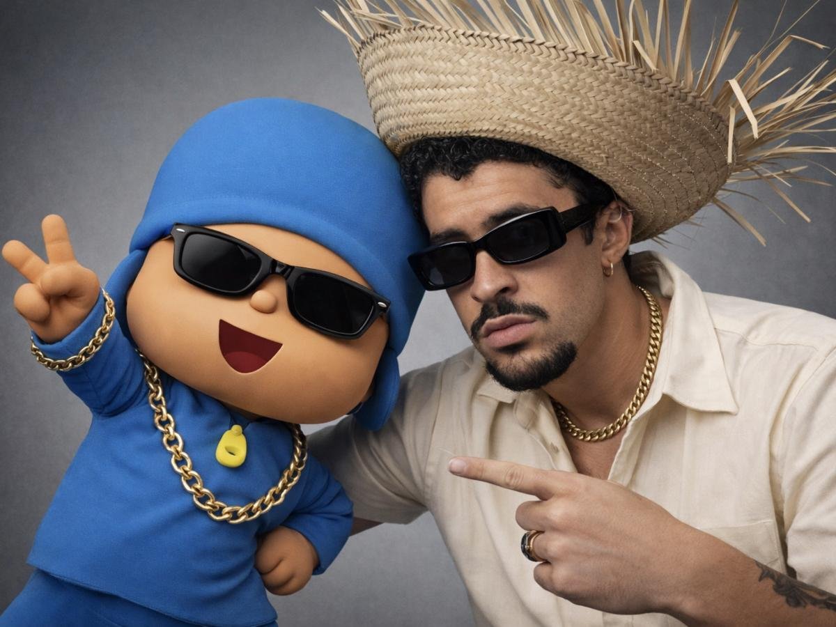 Pocoyó sorprende con mensaje reggaetonero a Bad Bunny antes del Super Bowl LX