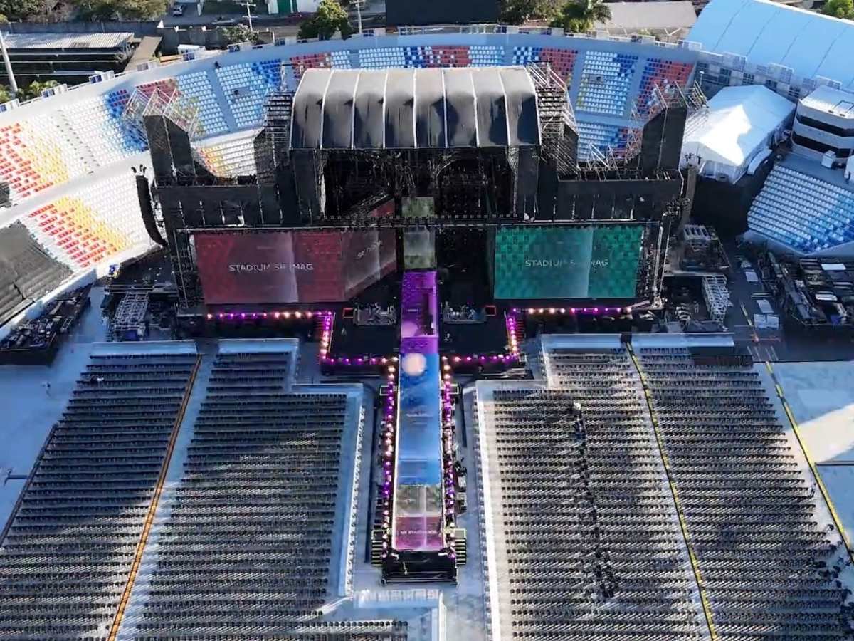 Preparativos finales en el Estadio Mágico González para el esperado concierto de Shakira en El Salvador