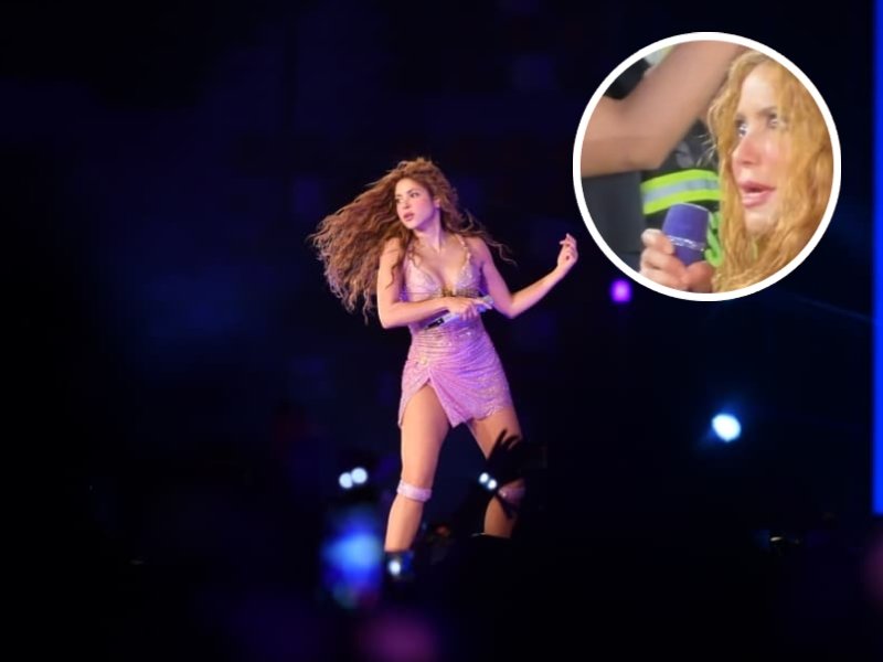 Reacción de Shakira ante imagen de Piqué durante su concierto en El Salvador