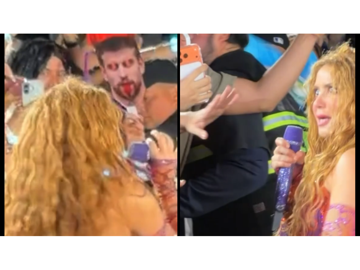 Reacción de Shakira al ver la imagen de Gerard Piqué durante su concierto en El Salvador