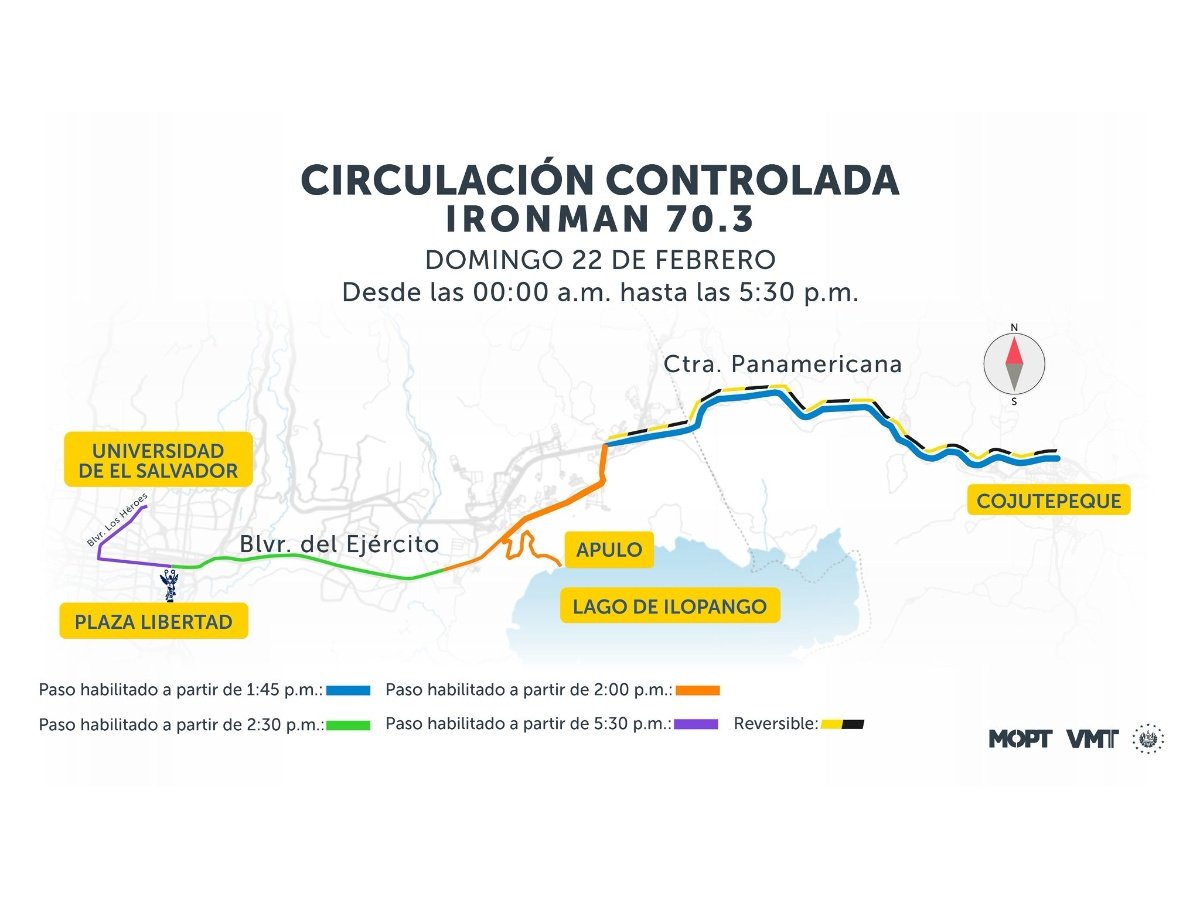 Circulación controlada en el bulevar El Ejército por Ironman 70.3 este domingo 22 de febrero