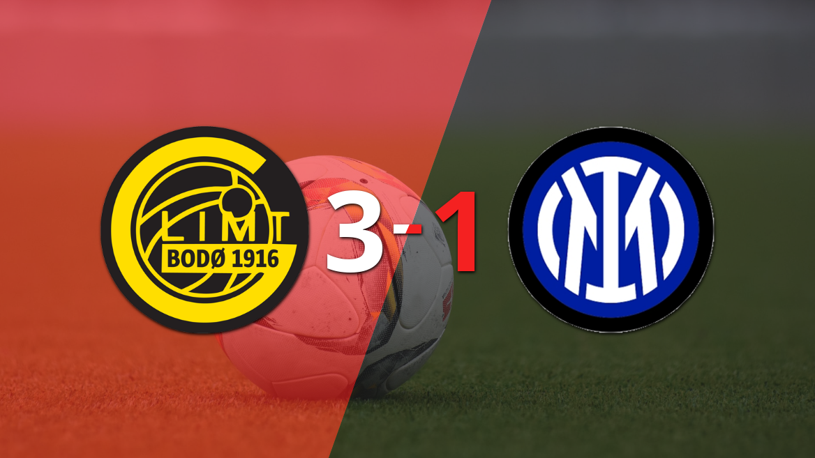 FK Bodo/Glimt se impone 3-1 ante Inter y toma ventaja en ida de Champions League