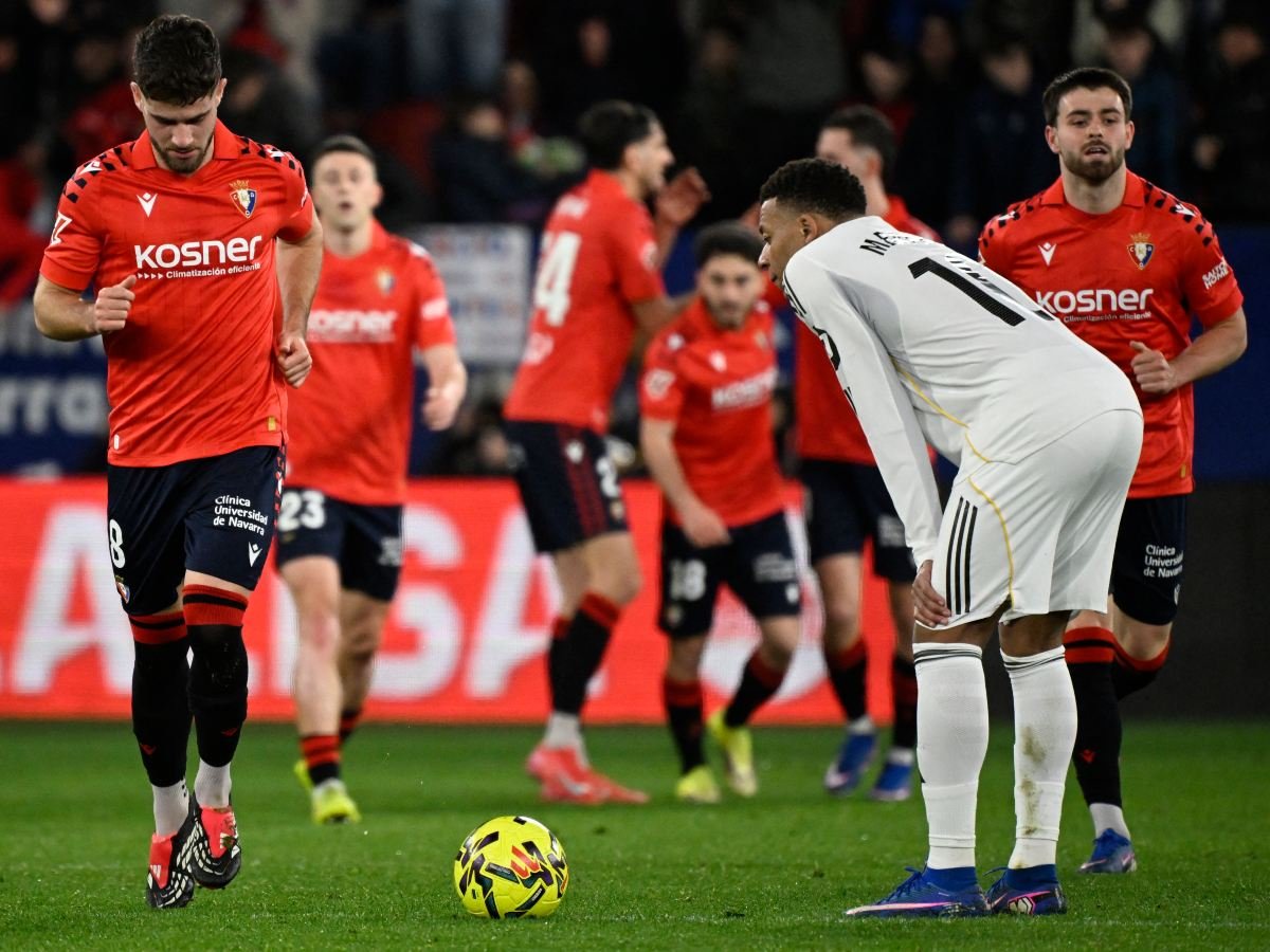 Osasuna derrota al Real Madrid en el minuto 90 y pone en riesgo el liderato del equipo blanco