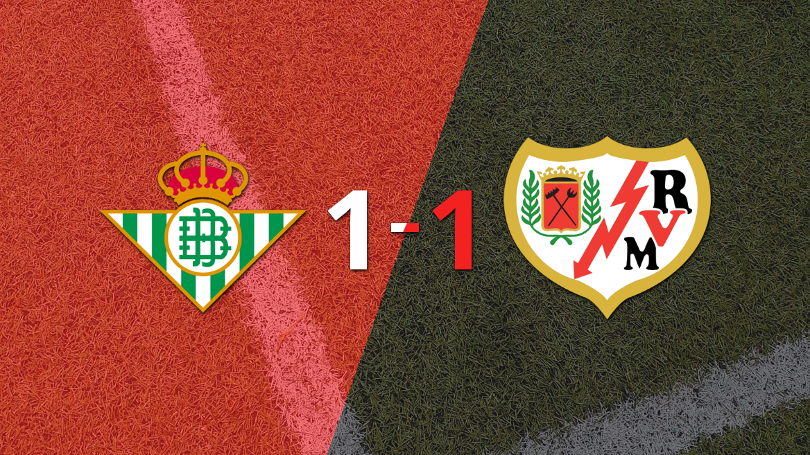 Betis y Rayo Vallecano igualan 1-1 en un partido intenso de LaLiga