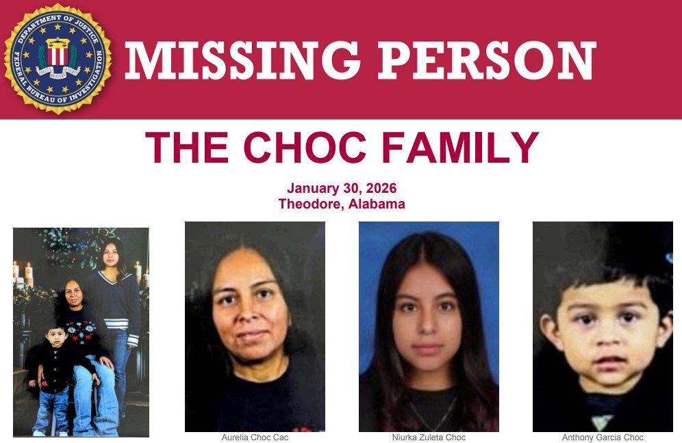 FBI ofrece recompensa de US$15 mil por información sobre familia guatemalteca desaparecida en Alabama