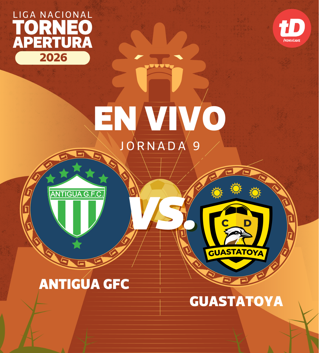 Antigua GFC y Guastatoya se enfrentan en jornada clave del Torneo Clausura 2026