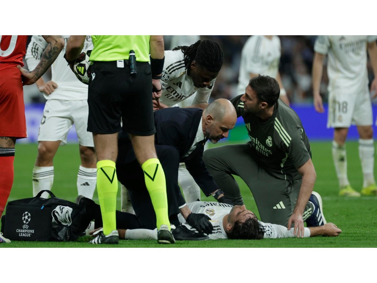 Raúl Asencio en observación tras fuerte golpe en partido de Champions League