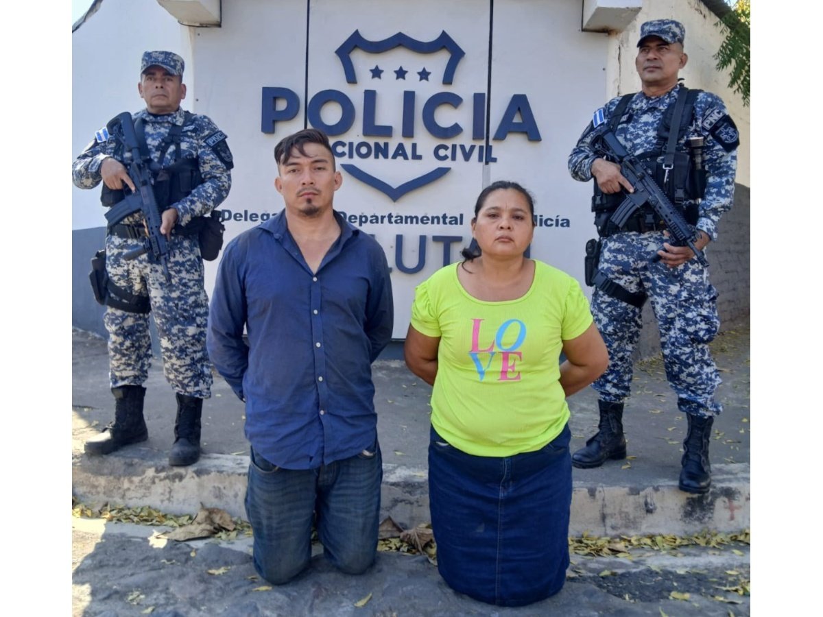 Capturan a pareja implicada en asesinato de mujer en Usulután Este