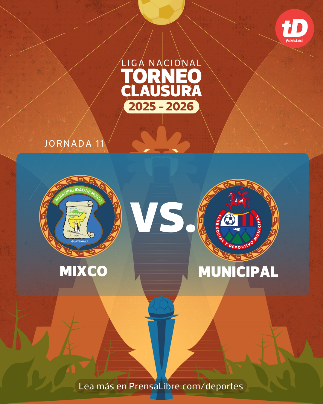Jornada 11 del Clausura 2026: Deportivo Mixco recibe a Municipal en duelo clave