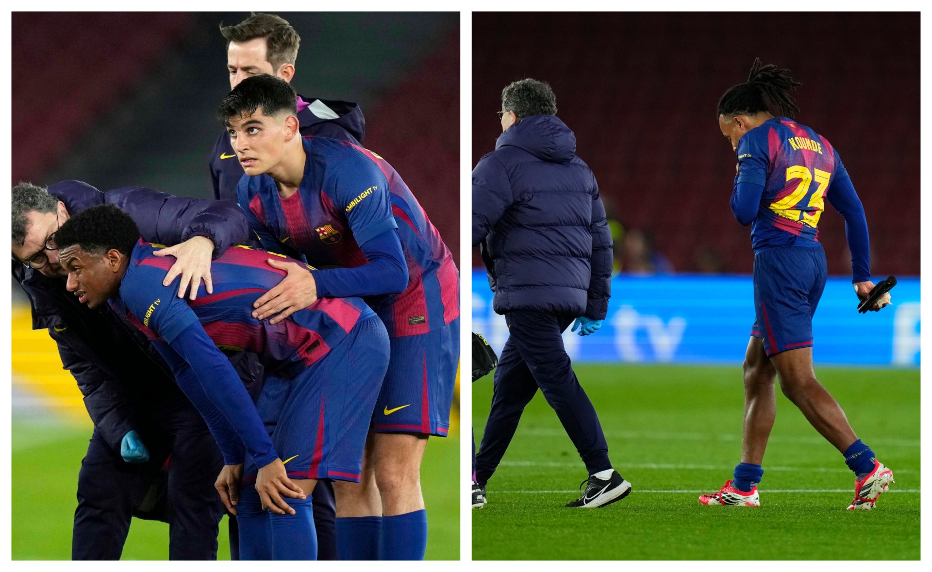 Lesiones de Balde y Koundé complican al Barcelona en fase decisiva de la temporada