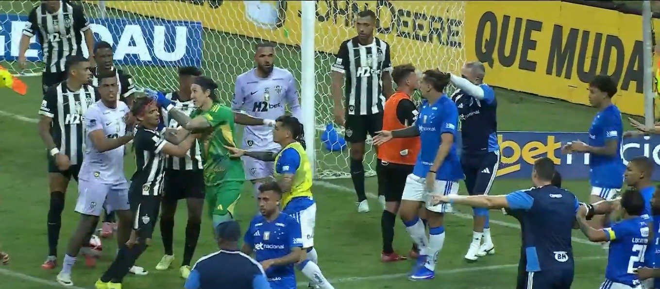 Histórica batalla campal en la final del Campeonato Mineiro: 23 expulsiones en el Mineirão