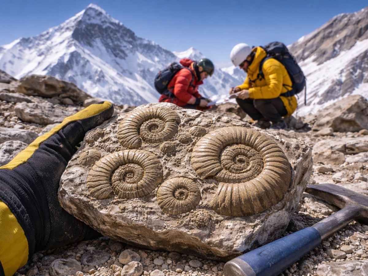 Descubren fósiles marinos de 450 millones de años en la cima del Monte Everest y confirman su origen oceánico