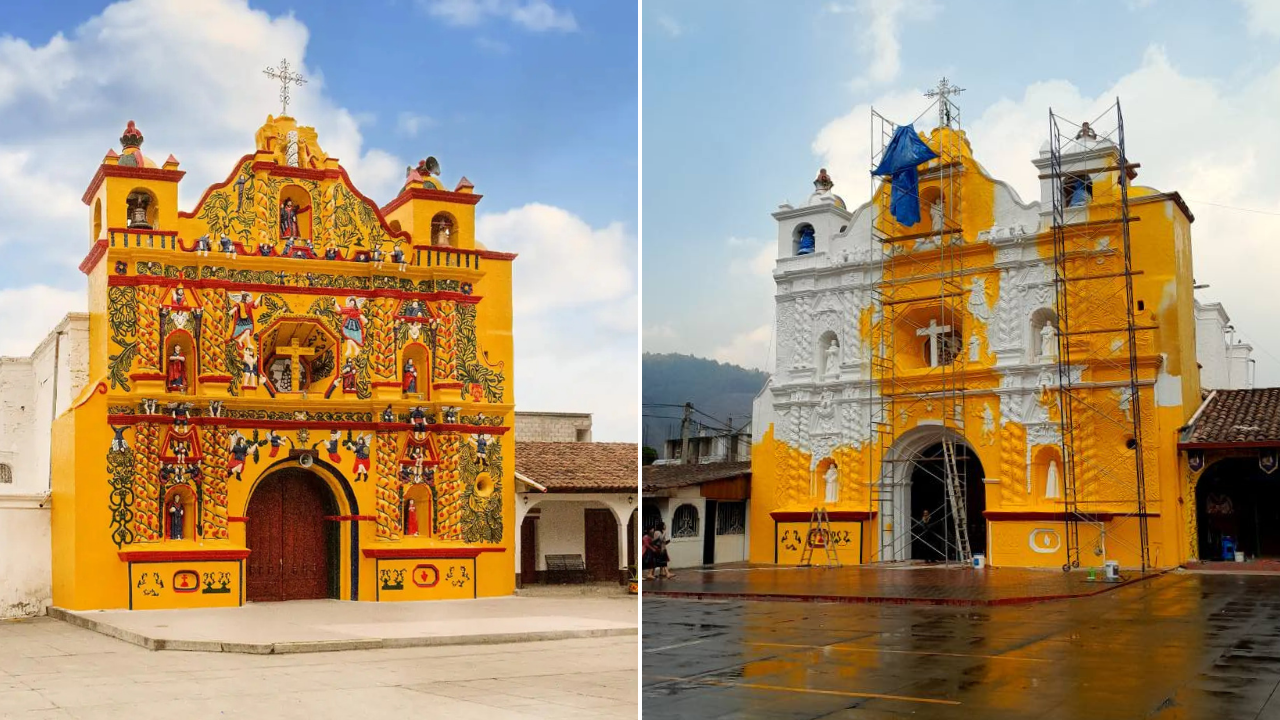 Restauración del templo de San Andrés Xecul avanza pese a ausencia de trámite formal ante Cultura