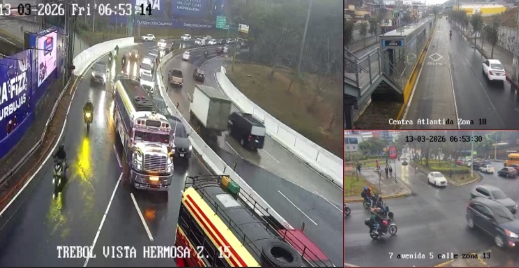 Lluvias y accidentes generan complicaciones en la movilidad de la Ciudad de Guatemala este viernes