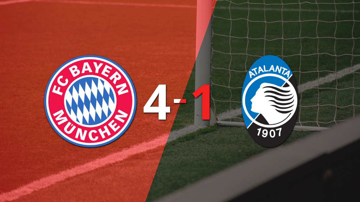 Bayern Múnich avanza a Cuartos de Final de Champions con contundente victoria 4-1 sobre Atalanta