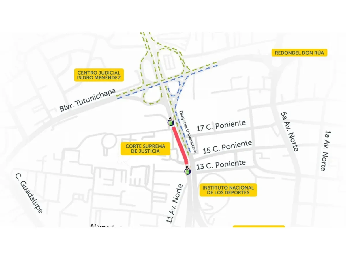 Cierre vial en tramo de la Diagonal Universitaria en San Salvador se extenderá por más de dos meses Cierre vial en tramo de la Diagonal Universitaria en San Salvador se extenderá por más de dos meses