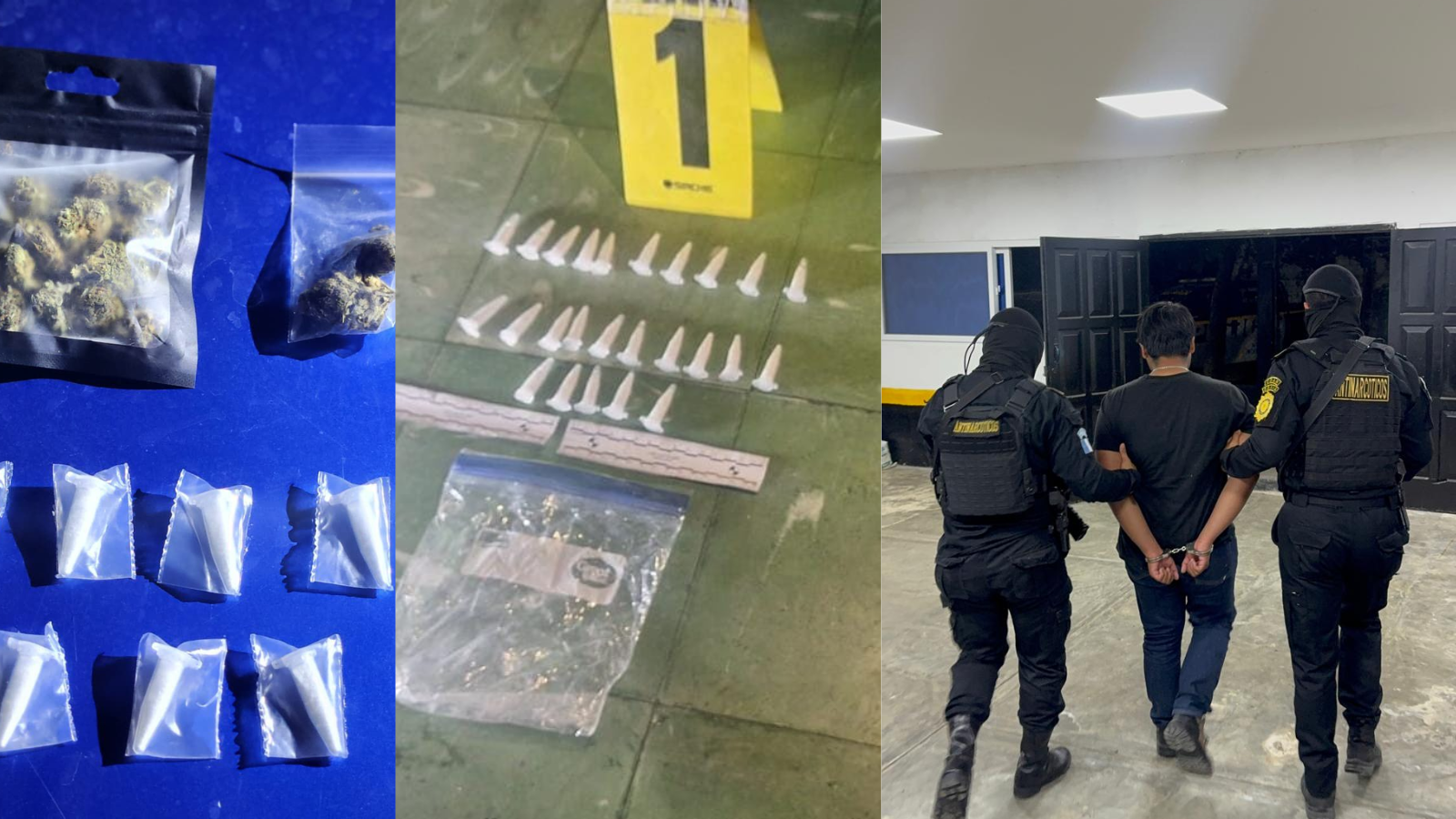 Cuatro presuntos distribuidores de droga capturados en operativos simultáneos en tres departamentos de Guatemala Cuatro presuntos distribuidores de droga capturados en operativos simultáneos en tres departamentos de Guatemala