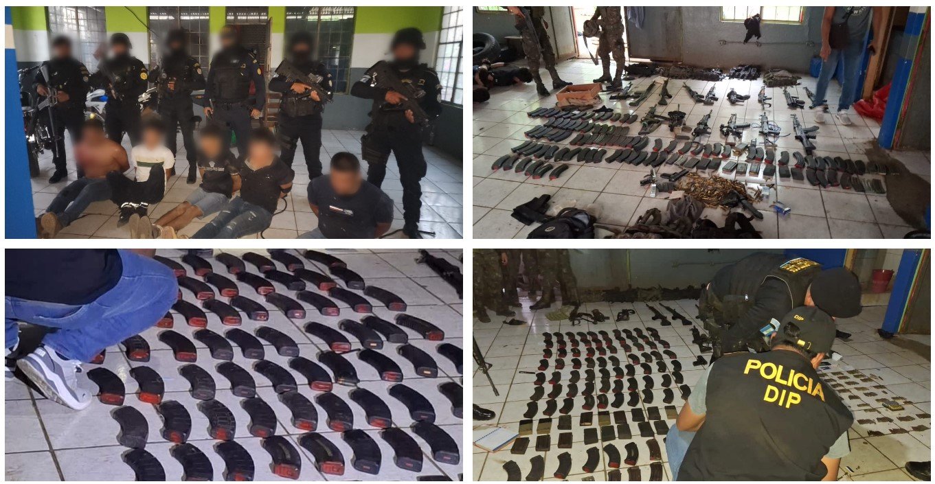 Desarticulan estructura criminal en Huehuetenango con incautación de arsenal y cinco capturas