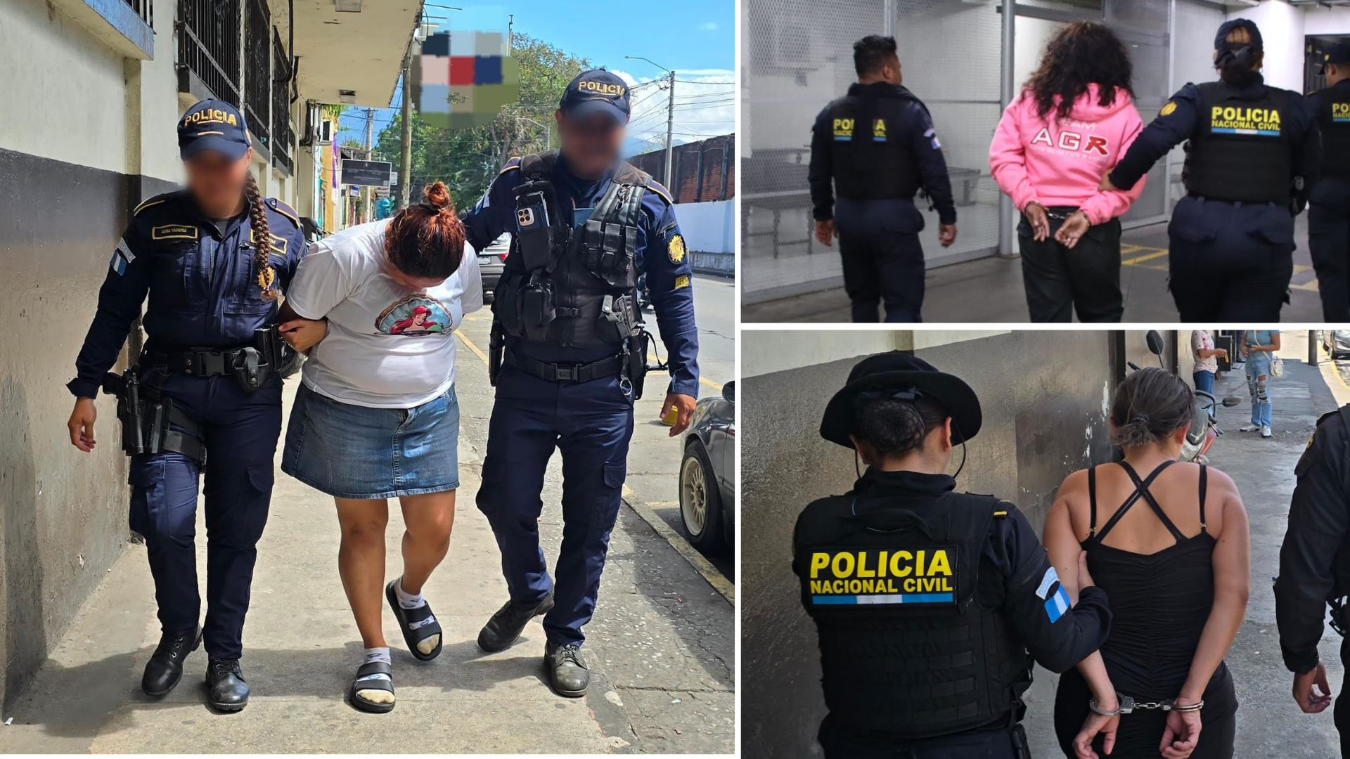 Capturan a tres mujeres vinculadas a extorsión que intentaban ingresar a cárceles en Guatemala y Escuintla