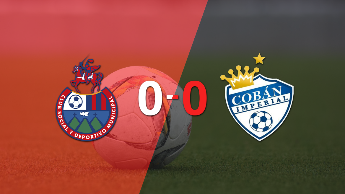 Municipal y Cobán Imperial empatan sin goles en un partido cerrado en el Mateo Flores
