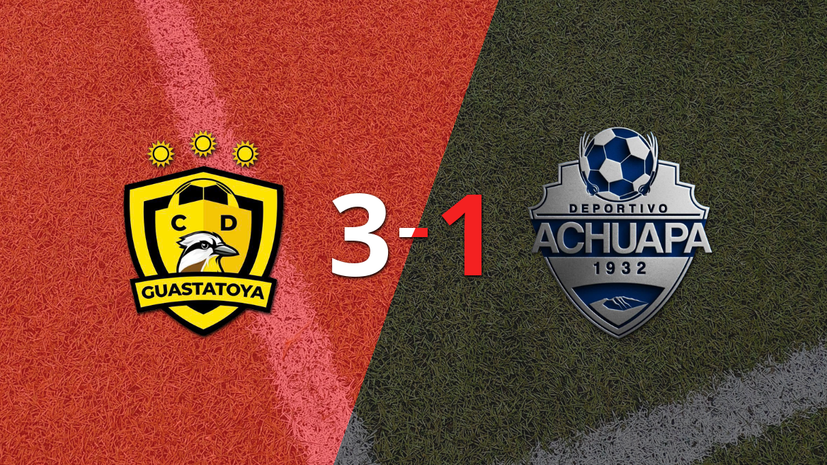 Guastatoya se impone 3-1 a Achuapa con doblete decisivo de Nelson García