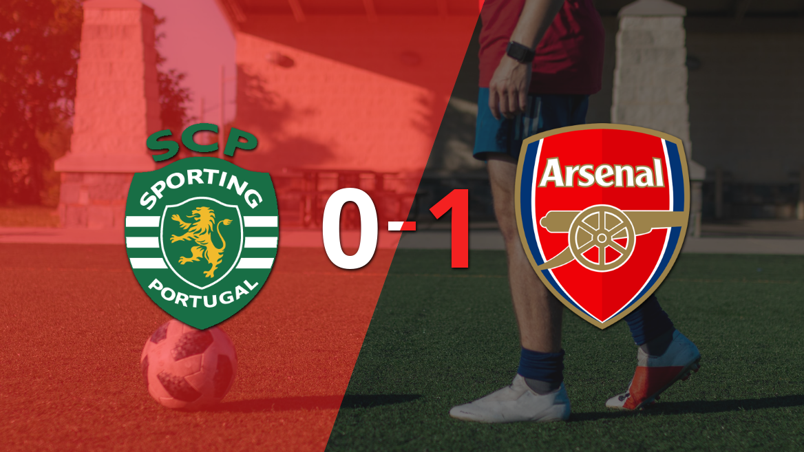 Arsenal se impone 1-0 en partido de ida ante Sporting en la Champions League con gol en tiempo de descuento