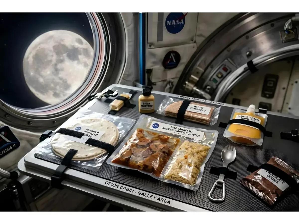 Menú de Artemis II: Cóctel de camarones, tortillas y cinco salsas picantes en la misión lunar