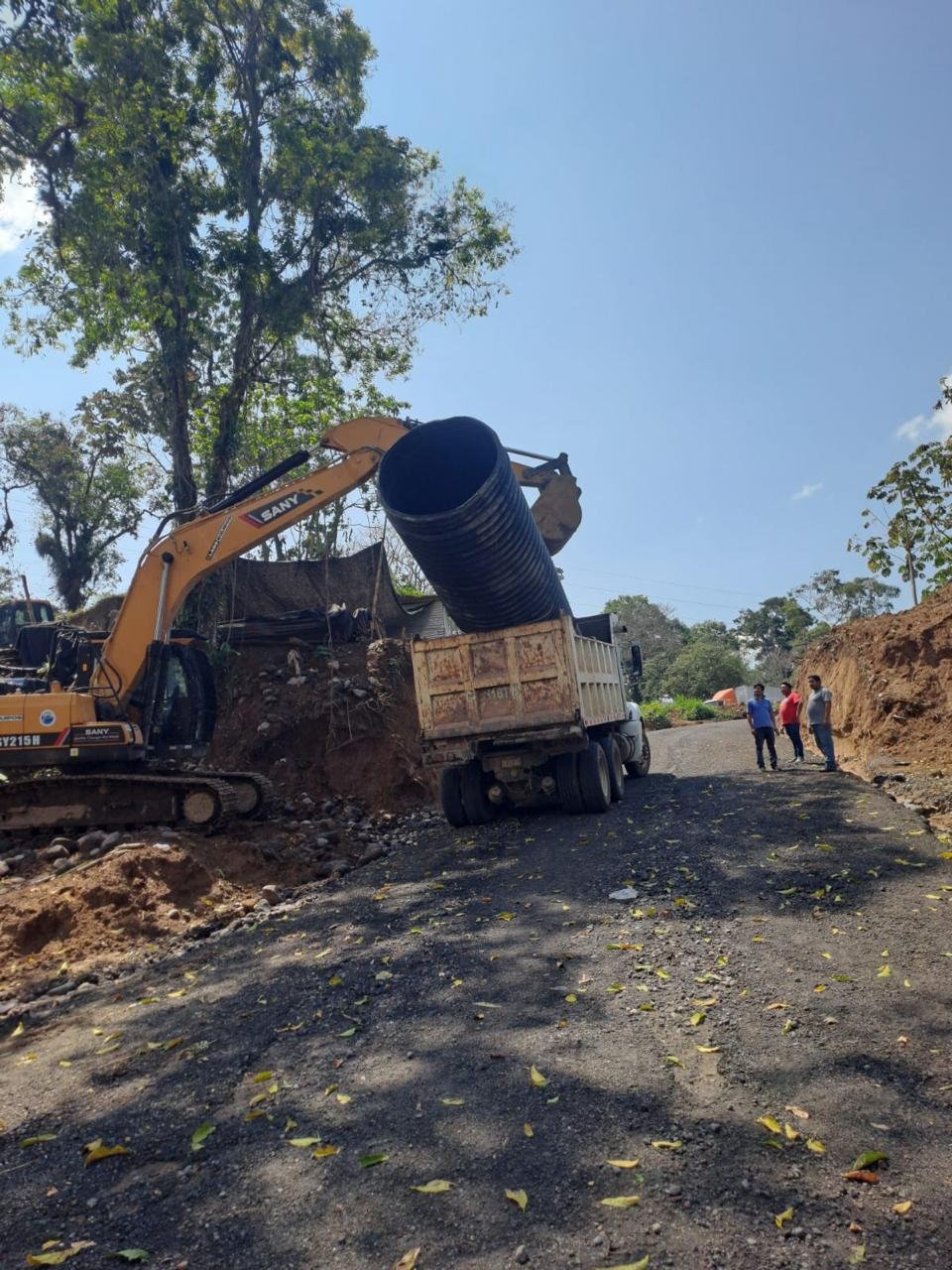 Habilitan paso provisional con restricciones en ruta Cito Zarco tras daños por lluvias