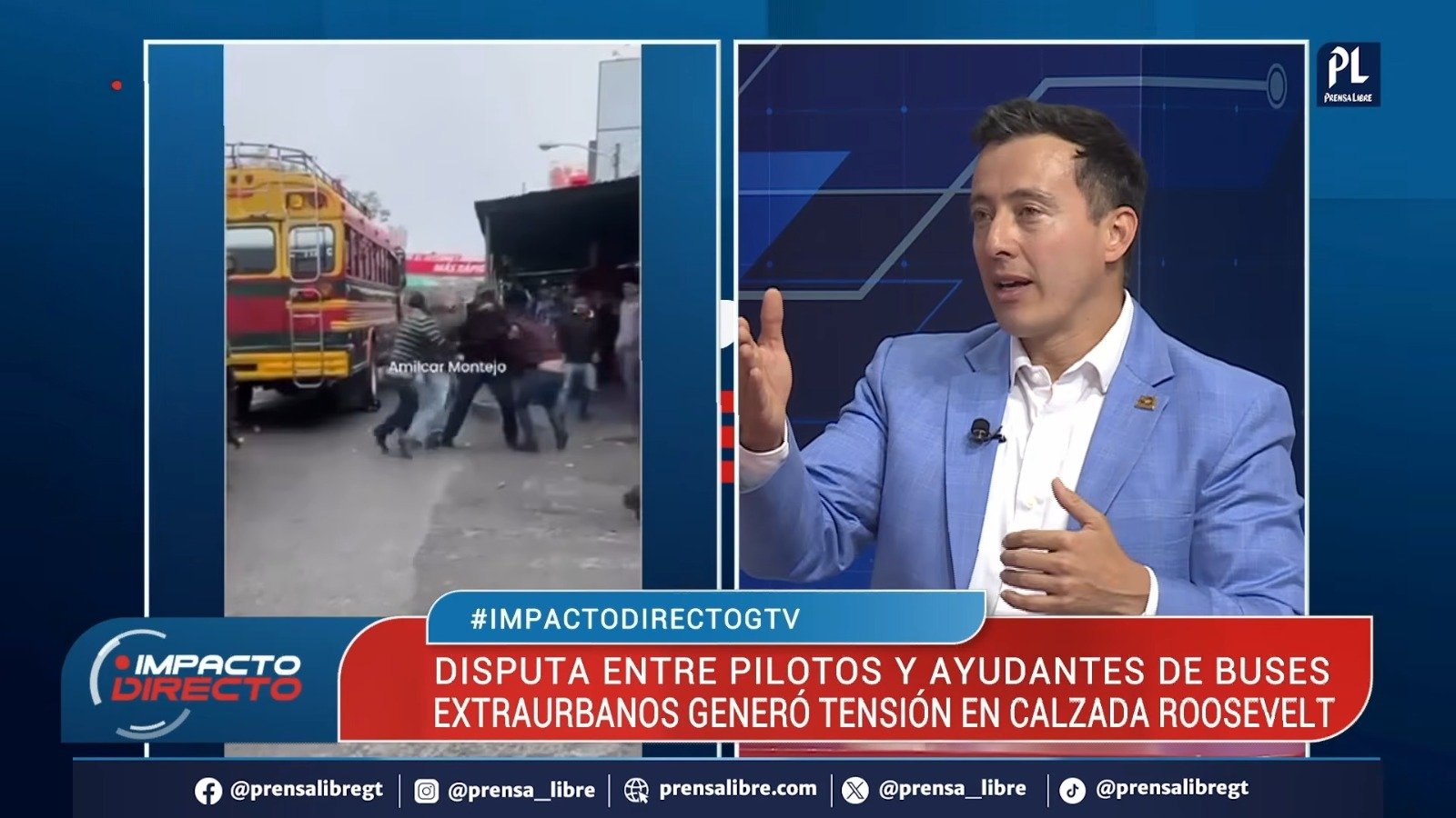 Conflicto entre pilotos en calzada Roosevelt pone en evidencia problemas del transporte público en Guatemala