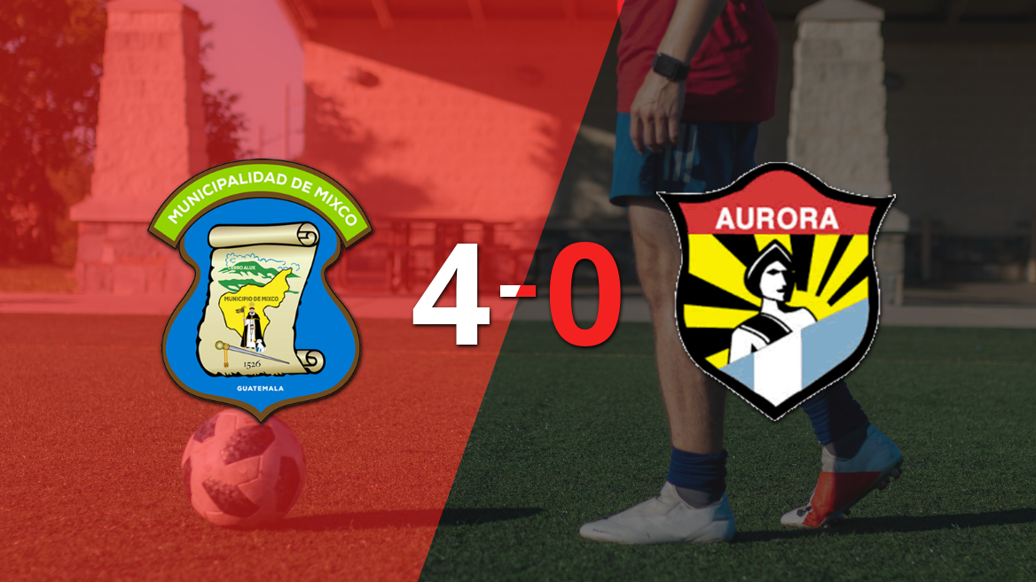 Mixco domina con contundencia a Aurora FC y se afianza en la cima del Clausura 2024