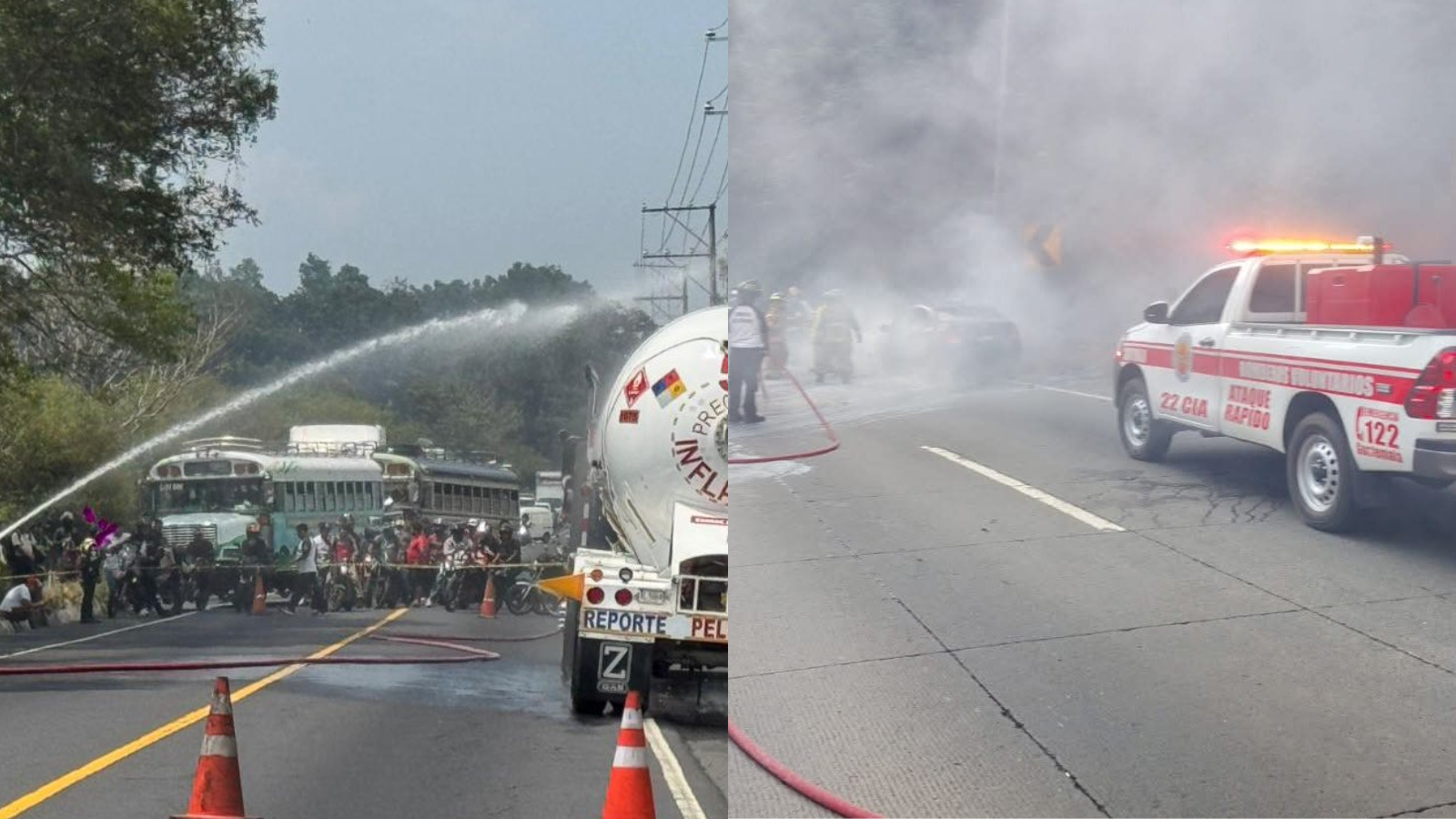 Emergencia con cisterna de gas en RN-14 provoca cierre total y congestión vial; incendio vehicular en ruta Interamericana Emergencia con cisterna de gas en RN-14 provoca cierre total y congestión vial; incendio vehicular en ruta Interamericana