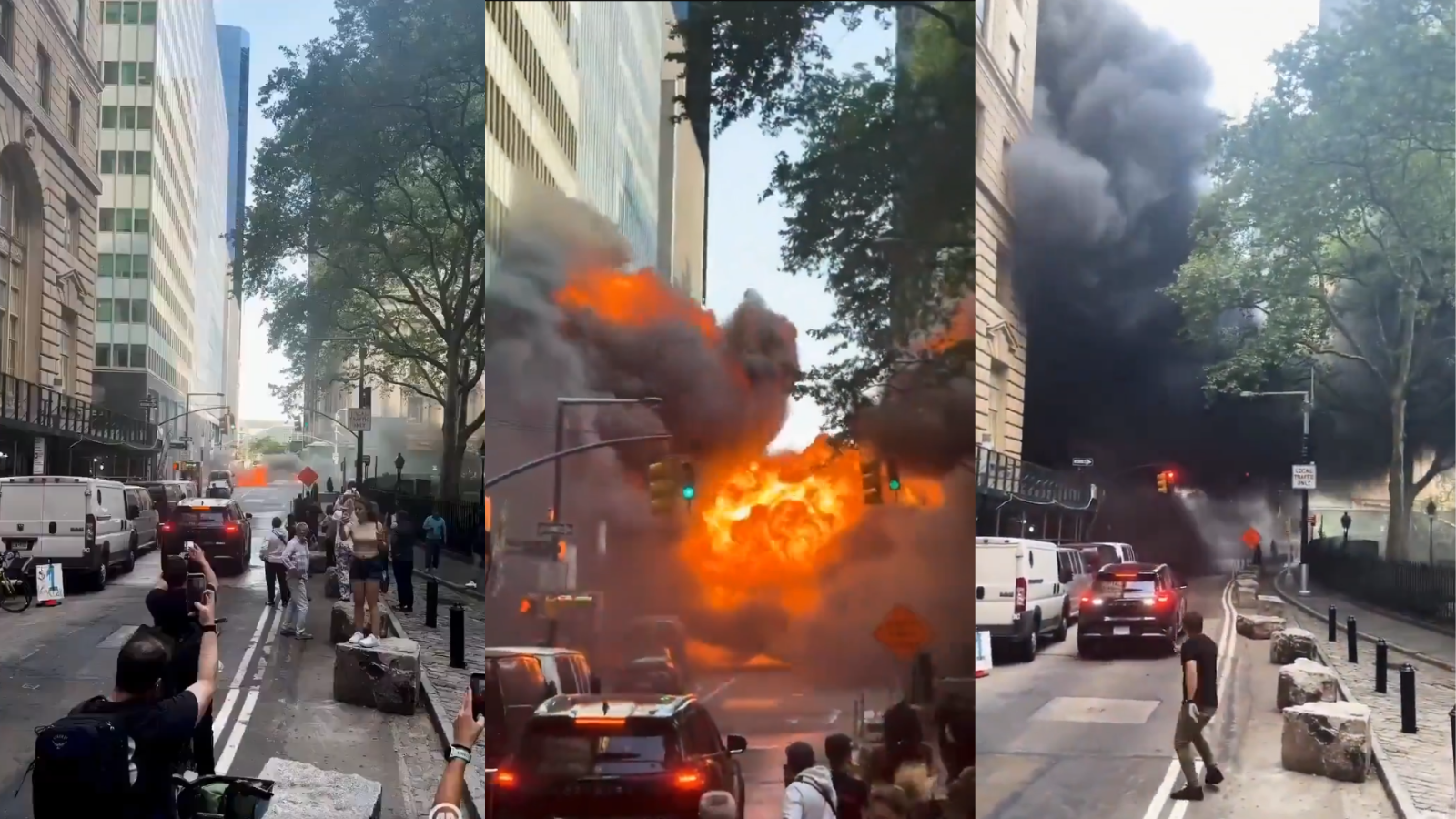Explosión de vehículo frente al Toro de Wall Street genera alarma en Nueva York Explosión de vehículo frente al Toro de Wall Street genera alarma en Nueva York