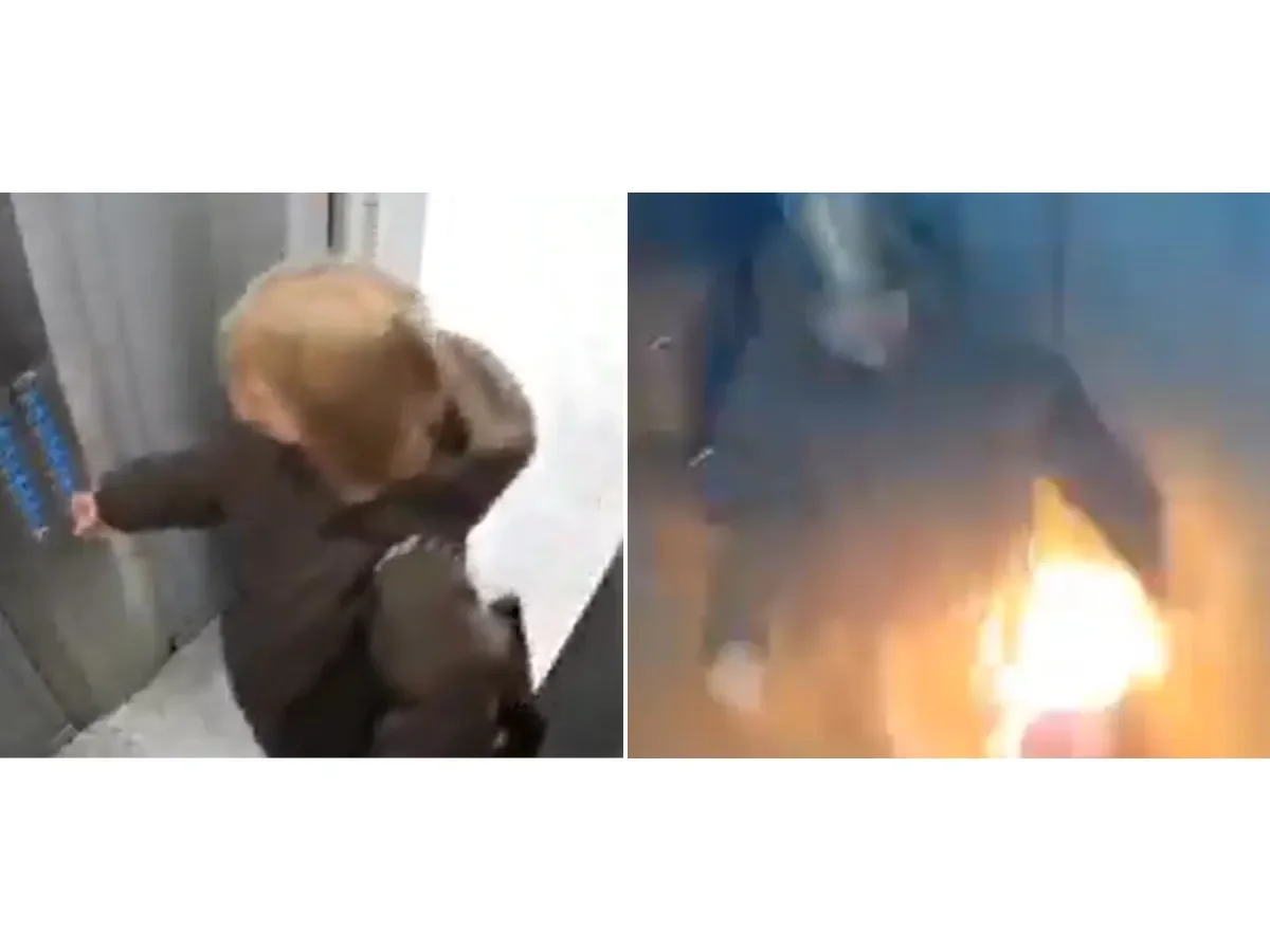 Mujer en Rusia sobrevive a incendio en ascensor causado por explosión de cargador portátil Mujer en Rusia sobrevive a incendio en ascensor causado por explosión de cargador portátil