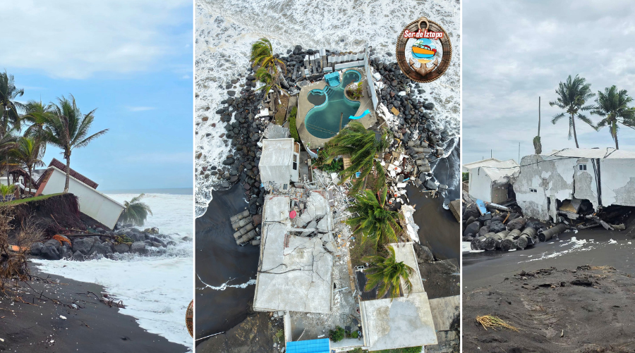 Fuerte oleaje en Iztapa destruye chalés y causa daños estructurales en la costa de Escuintla Fuerte oleaje en Iztapa destruye chalés y causa daños estructurales en la costa de Escuintla