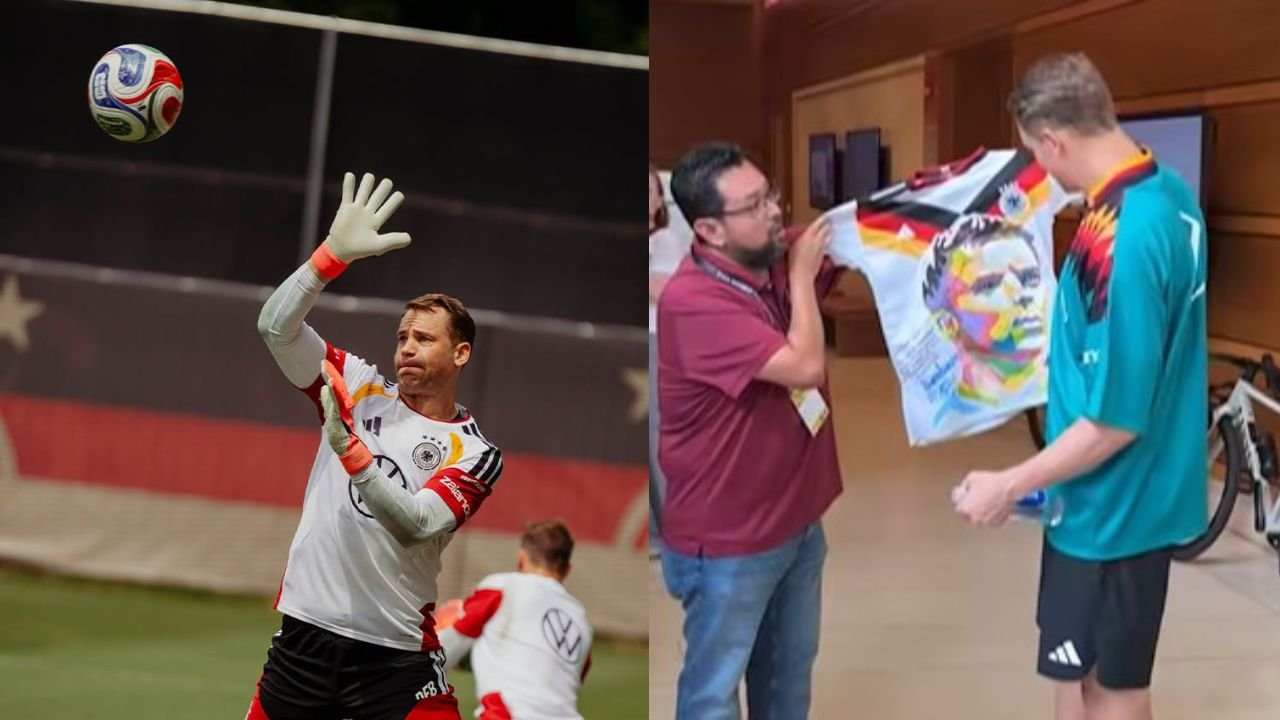 Manuel Neuer recibe una obra guatemalteca en su último Mundial con Alemania Manuel Neuer recibe una obra guatemalteca en su último Mundial con Alemania