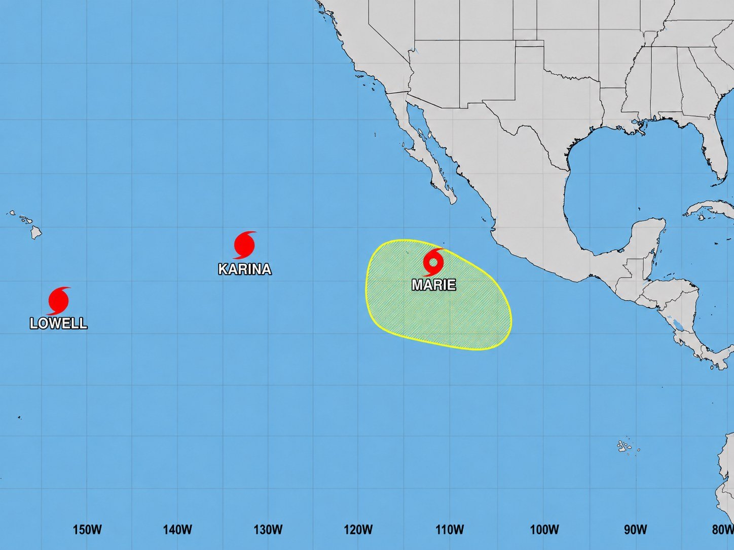 Dos huracanes y una tormenta ganan fuerza en el Pacífico