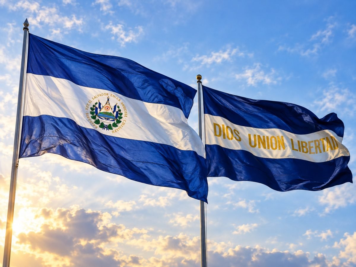 ¿Por qué unas banderas salvadoreñas tienen escudo y otras una frase? Esta es la razón