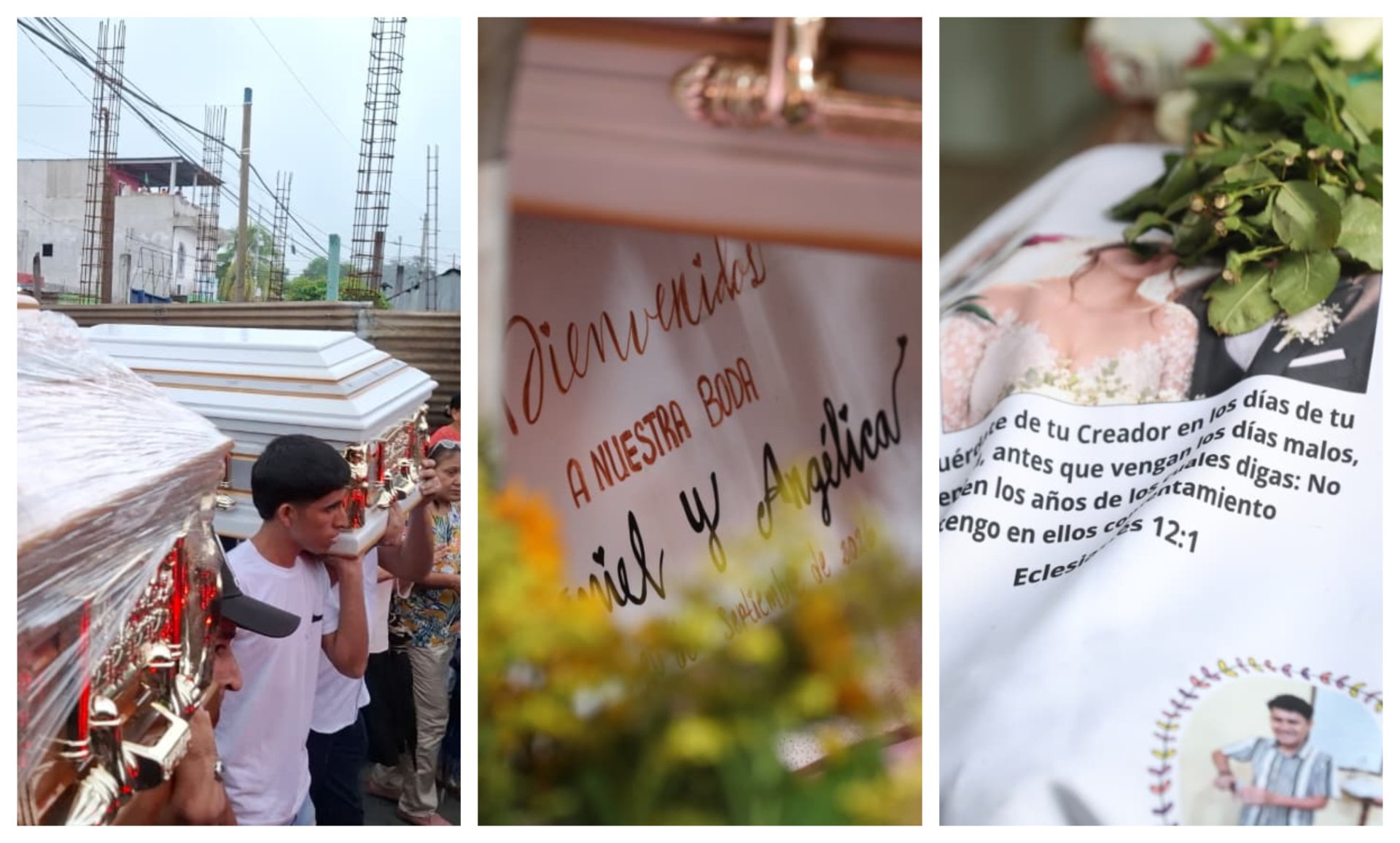 No llegaron al altar: Daniel y Angélica mueren un día antes de su boda y son sepultados vestidos de novios